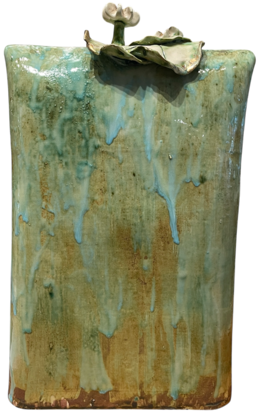 Tall Ceramic Water Lily Vase by Arabella Ark